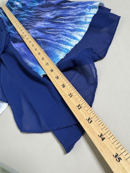 Chicos 1 Linen Blend Open Front Cardigan Size Medium Lightweight Knit Abstract - Picture 5 of 12